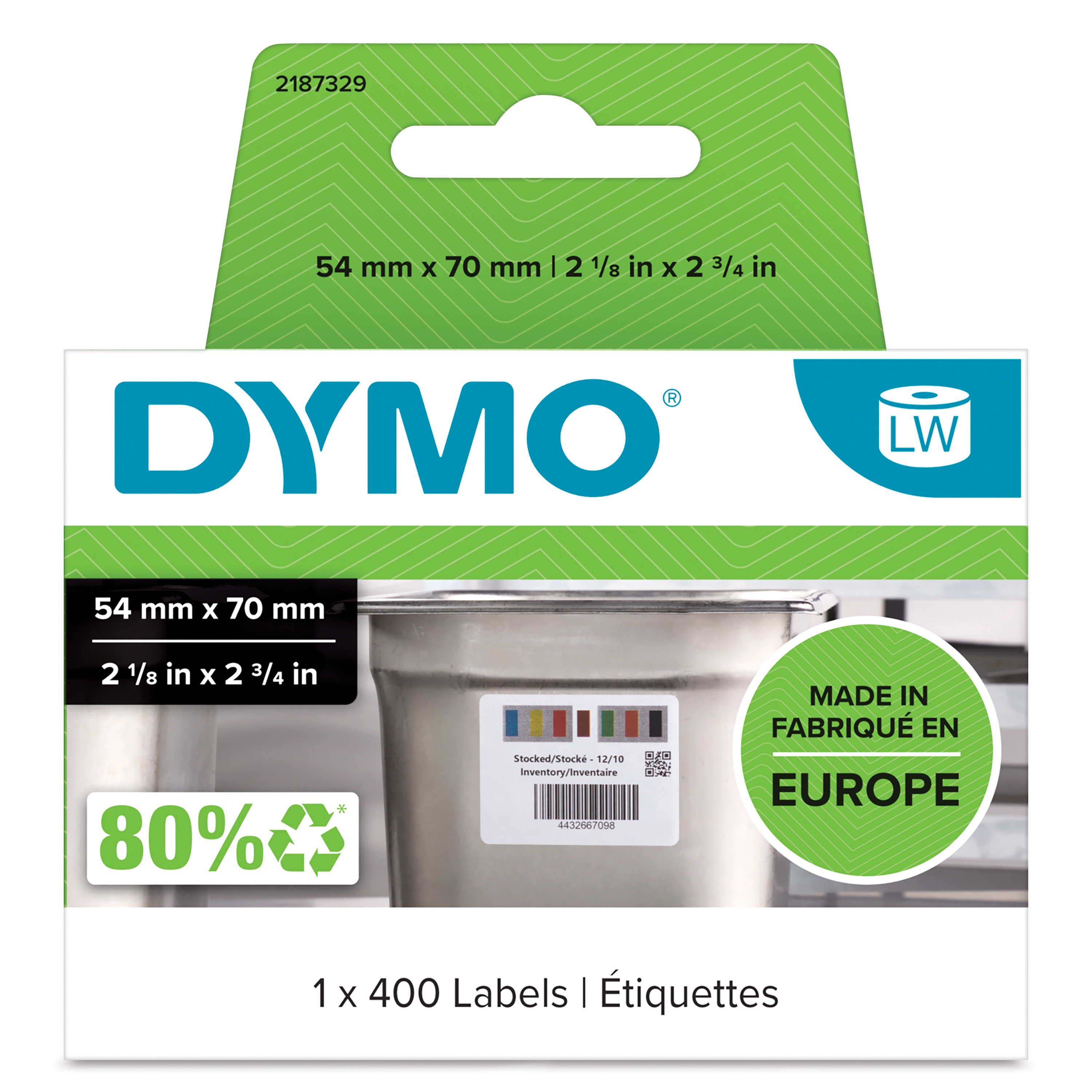DYMO LabelWriter Etiketten 54 x 70 mm 400 Stück