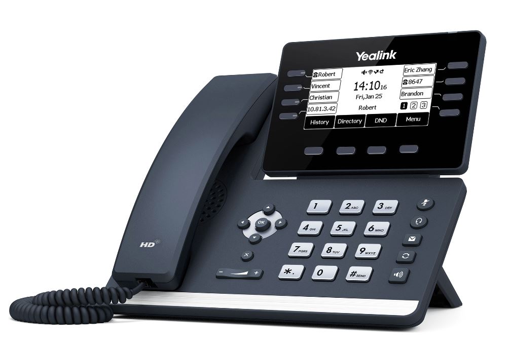 Yealink SIP T53W VoIP Telefon Bluetooth Schnittstelle mit Rufnummernanzeige SIP, SIP v2, SRTP 12 Leitungen Classic Gray (SIP T53W)  - Onlineshop JACOB Elektronik