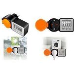 LogiLink Energiekosten-Messgerät Outdoor, schwarz/orange 2"LCD Display, Schutzkontaktstecker & Schutzkontaktdose, - 1 Stück (EM0007)