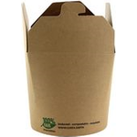 PAPSTAR Snackbox "pure", eckig, 760 ml, braun aus FSC-zertifiziertem Frischfaserkarton, mit Bio - 1 Stück (87269)