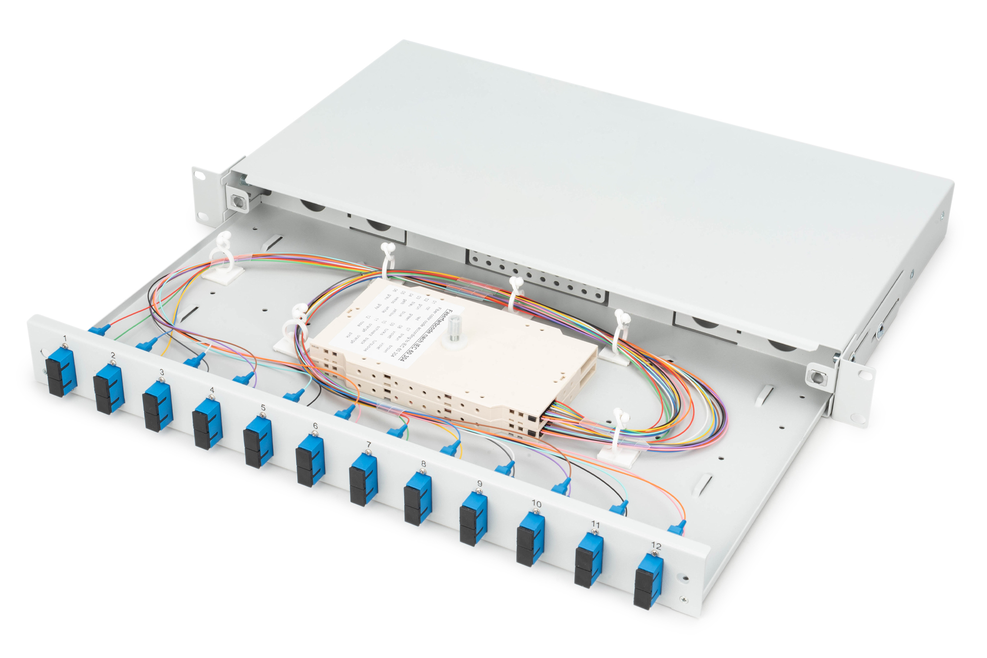 Digitus Professional DN-96321/9 LWL-Spleißbox 1HE 12x SC Duplex OS2 Grau