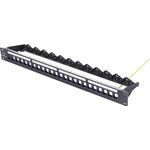 Renkforce 24 Port Netzwerk-Patchpanel 483 mm 19" 1 HE Schwarz Unbestückt (RF-6804430)
