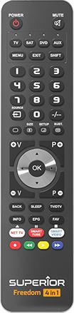 Superior Electronics Freedom Remote Control - universelle programmierbare Fernbedienung Black, SUPTUB003 (SUPTUB003)