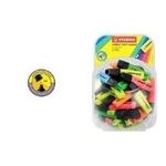 STABILO Textmarker BOSS ORIGINAL, 60er Display Bonbonglas aus PET, Keilspitze, Strichstärke: 2,0 - 5,0 mm (70/60-1)