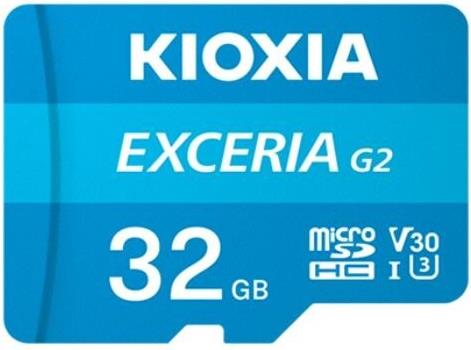Kioxia EXCERIA G2 32 GB MicroSDHC UHS-III Klasse 10 (LMEX2L032GG2)