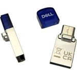 DELL AD564596 USB-Stick 256 GB USB-A/C 3.2 Gen1 Combo mit abnehmbarer Kappe Blau/Silber