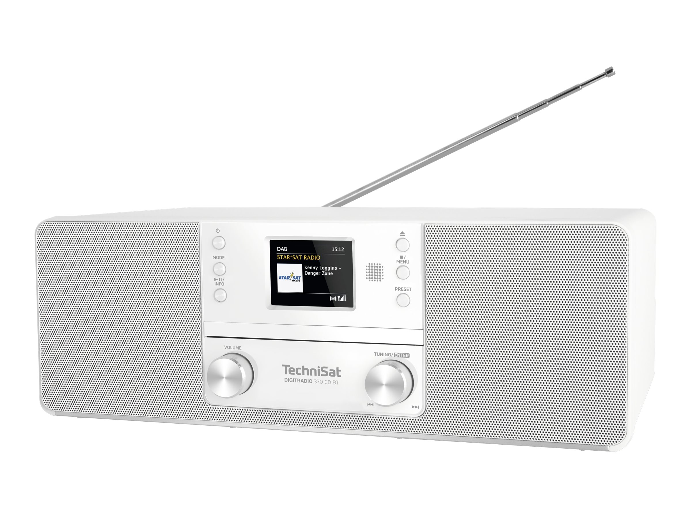 TechniSat DigitRadio 370 CD BT Audiosystem DAB+/UKW CD-Player Bluetooth Weiß