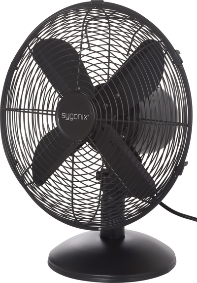 Sygonix Tischventilator 35 W (Ø x H) 335 mm x 400 mm Schwarz Oszillierend (SY-6904456)