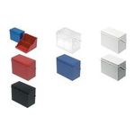 helit Klein-Karteikasten A6 quer, glasklar, unbestückt aus Polystyrol, für ca. 400 Karten, - 1 Stück (H6214602)