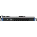 DSIT 19" Schweizer Steckdosenleiste Surge Protection Overload - 8-fach (DS-8PDU-CH-SPO)