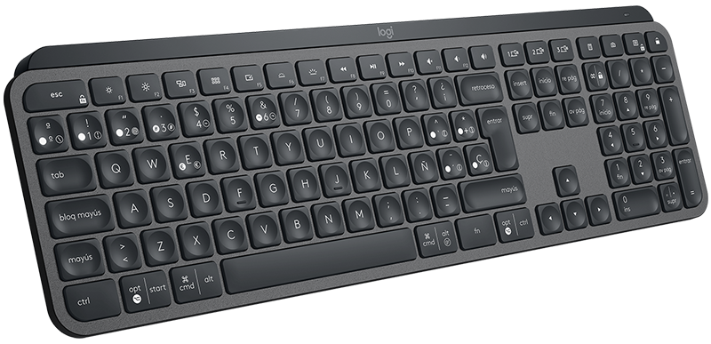 Logitech MX Keys Tastatur RF Wireless + Bluetooth QWERTY Spanisch Schwarz (920-009410)