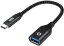 Conceptronic ABBY18B OTG-Adapter für USB 3.2 Gen 2 zu USB-A. Anschluss 1: USB-C, Anschluss 2: USB-A. Produktfarbe: Schwarz (ABBY18B)