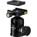 Walimex Mantona Onyx 12 Kugelkopf (M1-3612A) Arca-Swiss kompatible Schnellwechselplatte 50 mm, professionelle Verarbeitung für DSLR, spiegellose Kamera, Systemkamera, Digitalkamera, Camcorder schwarz, 21459 (1021459)