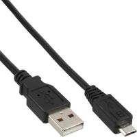 InLine Micro-USB 2.0 Kabel USB-A an Micro-B - black, 2m (31720)