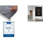 EUROPEL Plakatrahmen Economy, DIN A5, 25 mm, silber eloxiert aus eloxiertem Aluminium, abgerundetes Rahmenprofil 25 mm, - 1 Stück (355097)