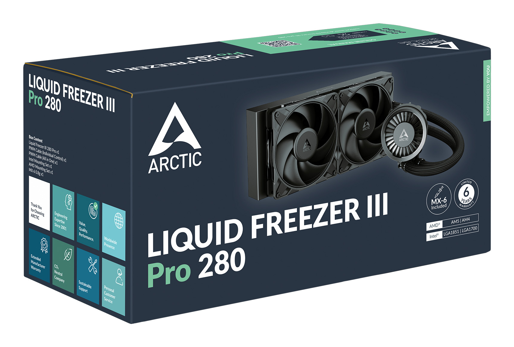 Arctic Liquid Freezer III Pro 280 AIO CPU-Wasserkühler 280 mm Schwarz