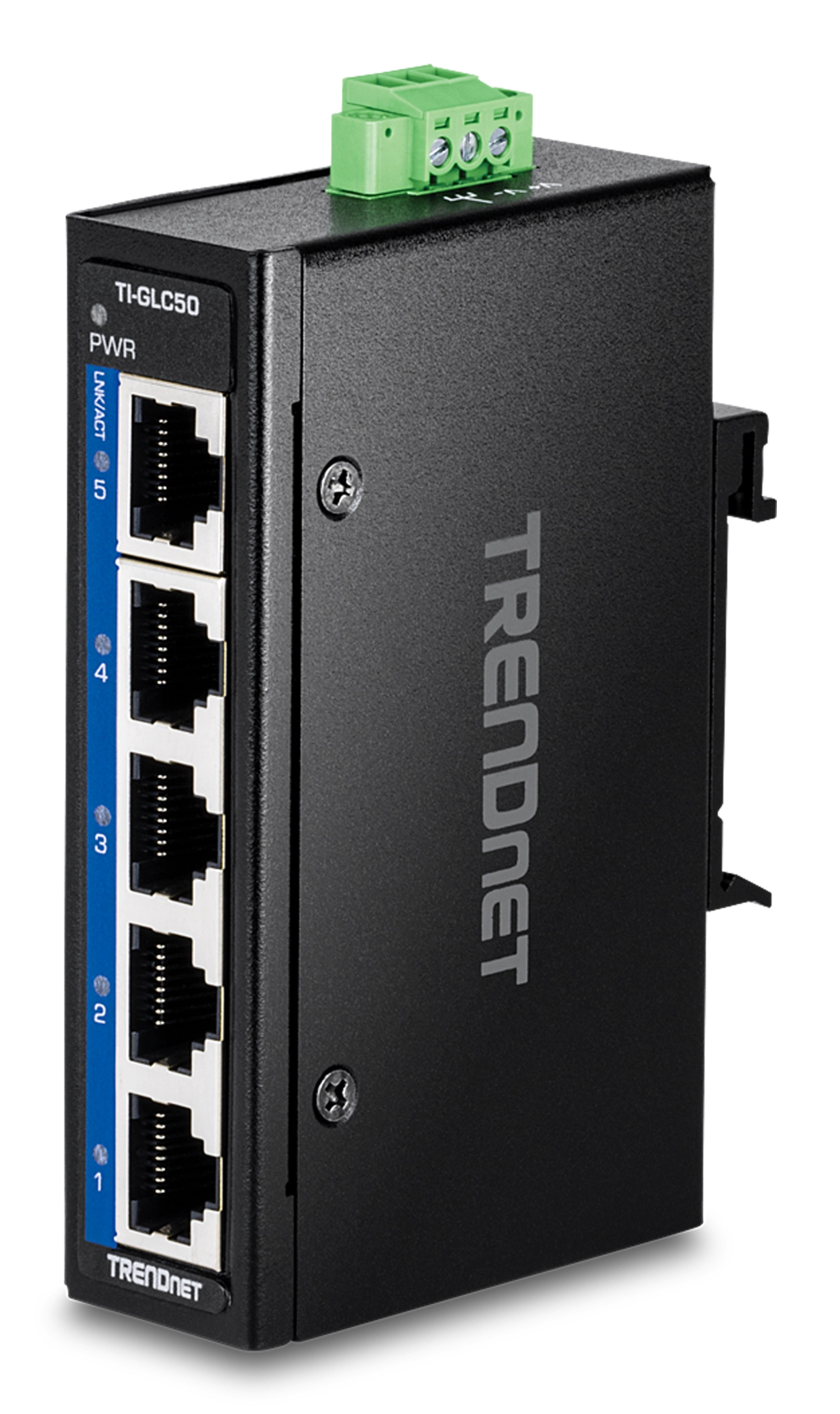 TRENDnet TI-GLC50 Industrial 5-Port Gigabit Switch Schwarz