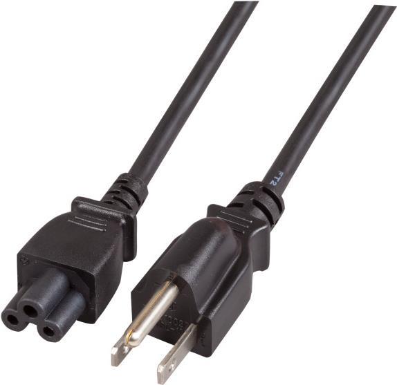 EFB-Elektronik Netzleitung USA/NEMA 5-15P - C5 180°, schwarz, 1,8 m, SVT AWG18 x 3C Hersteller: EFB Elektronik (EK497.1,8)