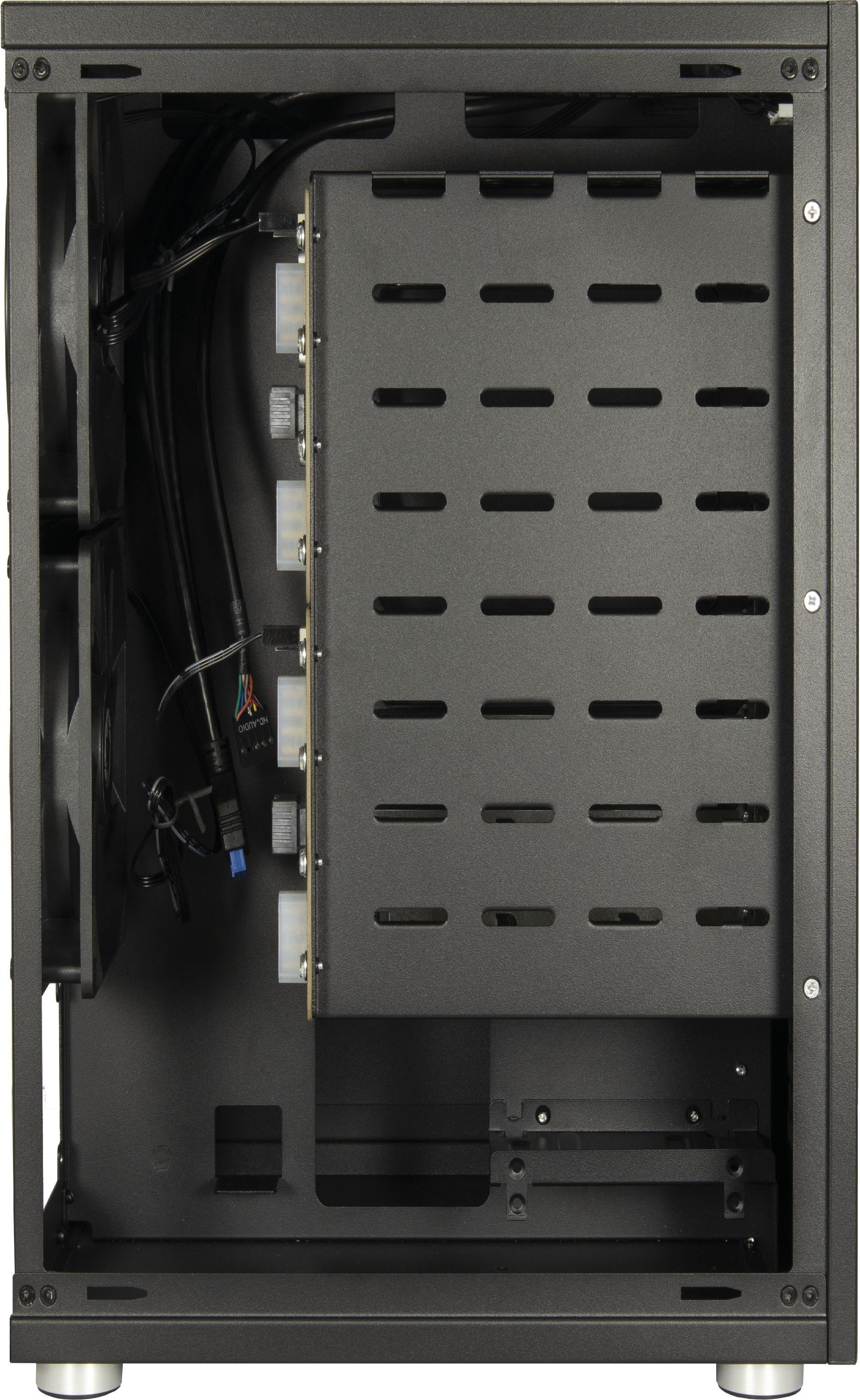 Inter-Tech NAS-8 Speichergehäuse 8 Hot-Swap Schwarz
