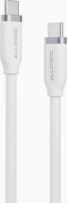 ALOGIC ELEMENTS SILICONE 5A/240W TIE USB-C TO C MALE WHITE 2M (ELSI5U2CCWH2)
