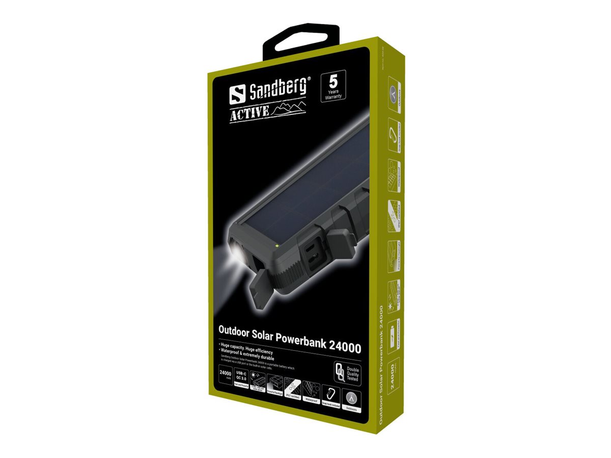 Sandberg Outdoor Solar Powerbank 24000 24000 mAh Schwarz, Grau