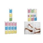 helit Wanddisplay PLACATIV, 6 Fächer DIN A4 hoch + 12 Fächer 1/3 DIN A4, glasklar, Fachtiefe, 35 mm, SAN Material, ein- (H6812302)