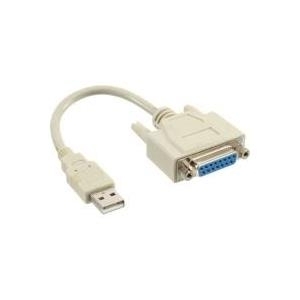InLine® USB Adapter Kabel, USB Stecker A auf 15pol Buchse (33101)