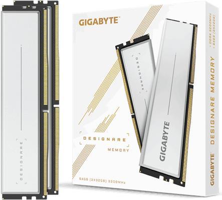 Gigabyte DESIGNARE DDR4 64 GB 2 x 32 GB DIMM 288 PIN 3200 MHz PC4 25600 CL16 1.35 V ungepuffert non ECC Silber  - Onlineshop JACOB Elektronik