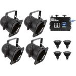 EUROLITE Set 4x PAR-38 Spot sw dim2warm + EDX-4 DMX RDM LED-Dimmerpack (20000697)