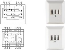 Dosen TAE 2x6/6 NF/F Aufputz perlweiß *shiverpeaks* basic* (BS74050W)