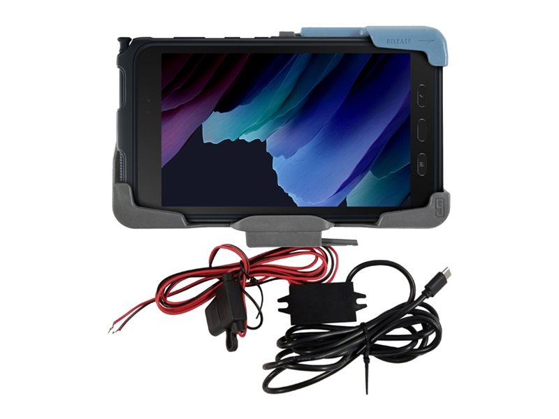 Gamber-Johnson Ladeschale 7160-1148-10 für Samsung Galaxy Tab Active2/Active3 mit Kfz-Netzteil Schwarz, Grau