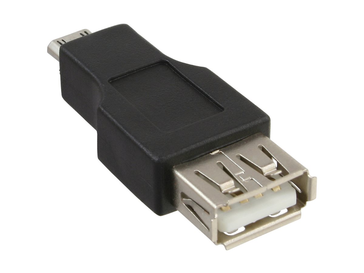 InLine Micro-USB Adapter USB Typ A auf Micro-USB Typ B Schwarz