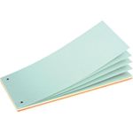 herlitz Trennstreifenblock, für DIN A4, farbig sortiert 190 g-qm, 40 Blatt, RC-Karton, gelocht, Maße: 105 x 240 mm (10836047)