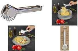 Linden Berg Nudelzange, Edelstahl, 240 mm spülmaschinengeeignet, halbrunde nach unten gezahnte Laffe, - 1 Stück (50061)