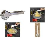 Linden Berg Nudelzange, Edelstahl, 240 mm spülmaschinengeeignet, halbrunde nach unten gezahnte Laffe, - 1 Stück (50061)