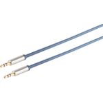 S/CONN maximum connectivity Home Cinema Verchromter Metall-Klinkenstecker 3,5 mm und verchromte Metall-Klinkenstecker 3,5 mm, vergoldete Kontakte, SLIM LINE - 5,00m (30815-MHQ-SLIM)