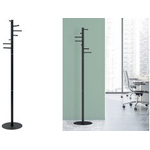 MAUL Garderobenständer MAULcaurus, Höhe: 1.777 mm, schwarz aus massivem Stahl, 7 Kleiderstangen aus Metall, - 1 Stück (9406290)