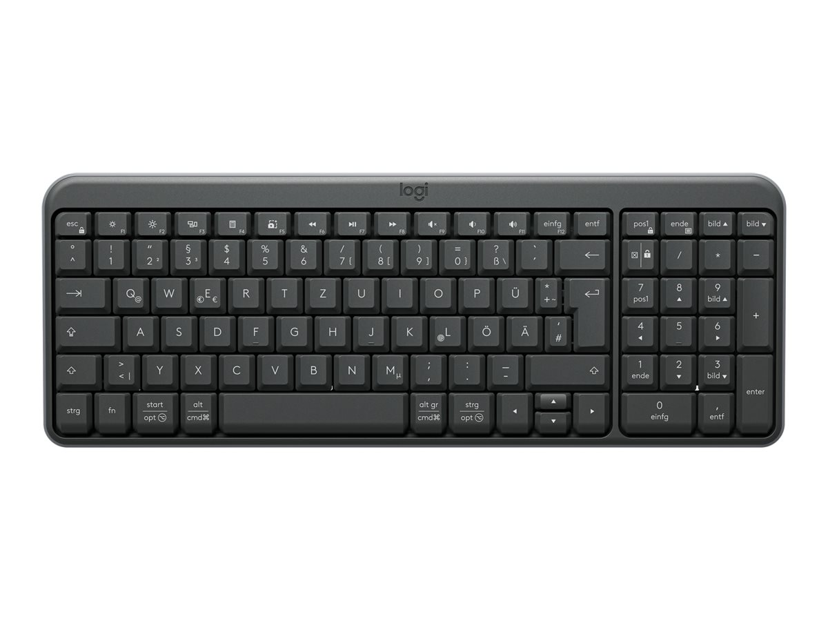 Logitech K250 Kabellose Tastatur QWERTZ Deutsch Bluetooth Graphite