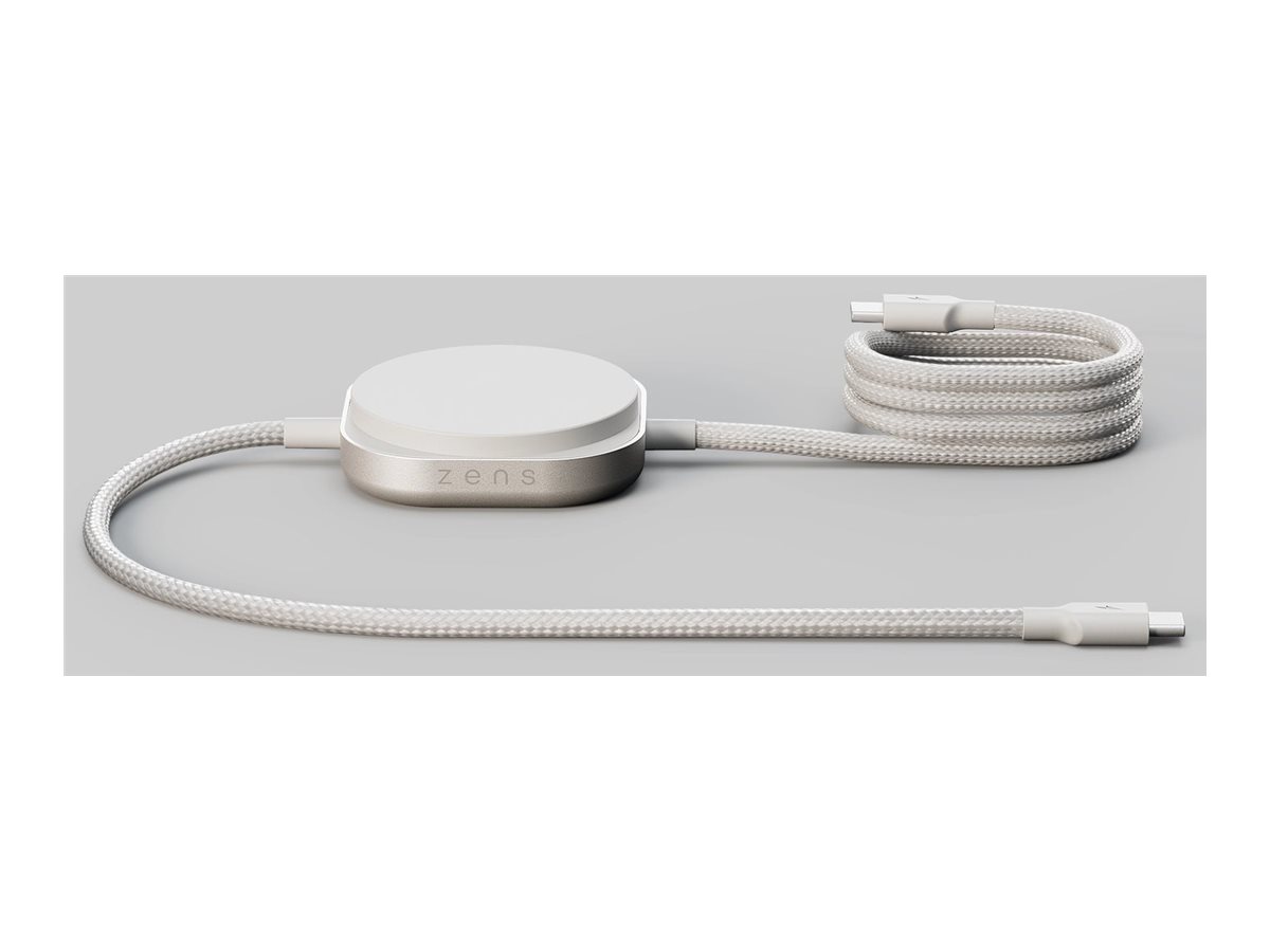 Zens Pro 2 USB-C auf Qi2 Ladekabel, 2-in-1, 15W kabellos, 140W max., 1,5 m, Weiß