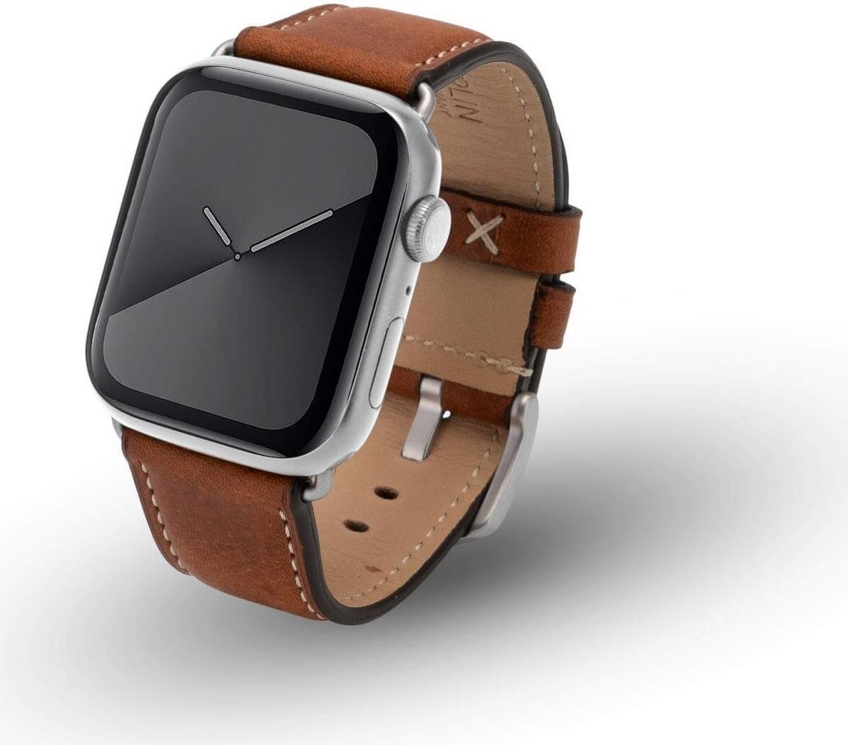 JT Berlin Watchband Charlie | Apple Watch Ultra/42/44/45mm | braun - Aluminium silber | M | 10835 (10835)