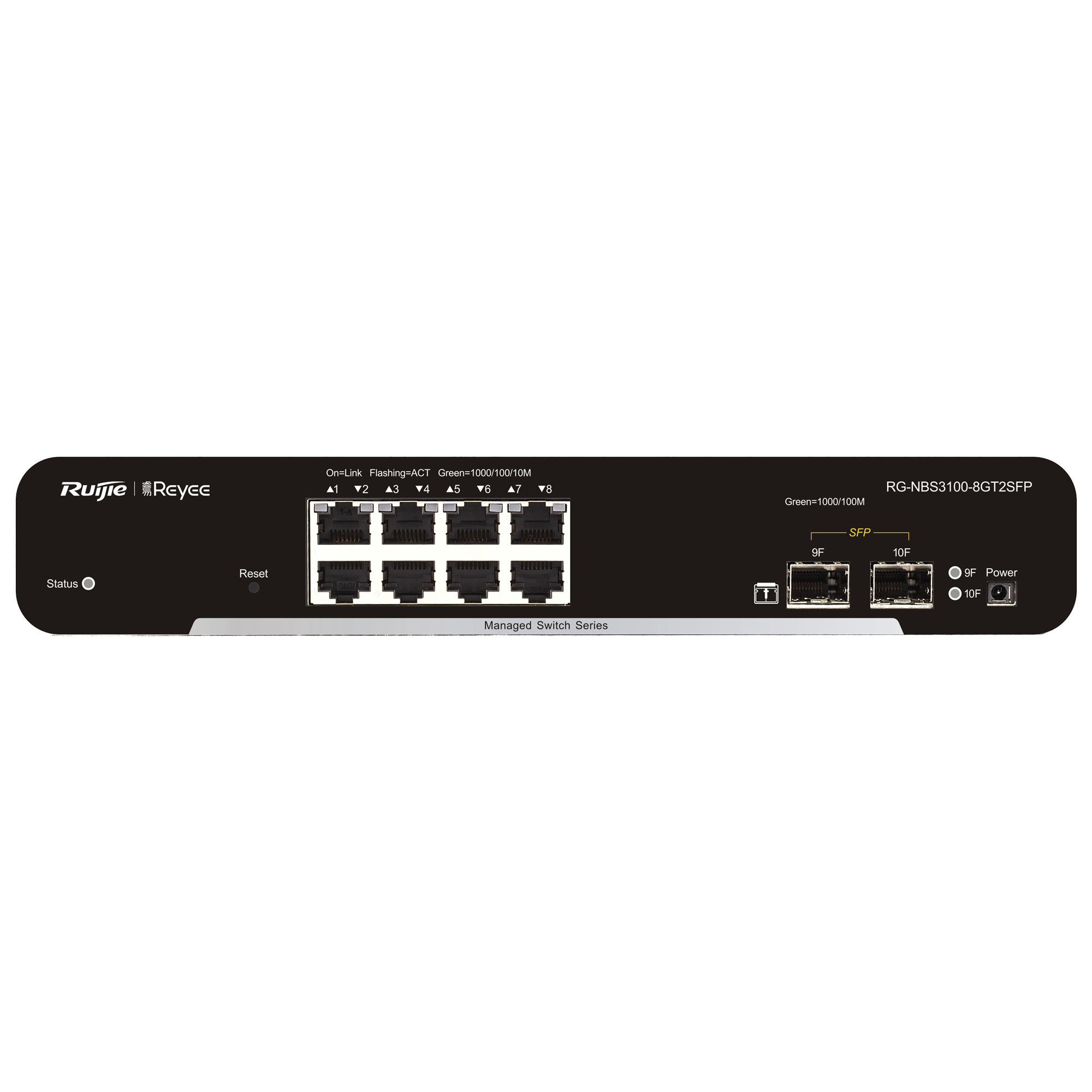 Reyee RG-NBS3100-8GT2SFP Layer 2 Cloud Managed Switch Schwarz