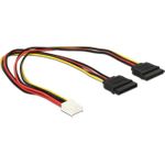 DeLOCK Netzteil 4-Pin-Mini-Stromversorgungsstecker (R) bis SATA Leistung (R) (84859)