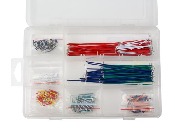 Velleman WJW351 Steckbrücken-Set 350-teilig mit Aufbewahrungsbox Blau, Grün, Grau, Orange, Rot, Weiß, Gelb