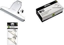 Wonday Briefklemmer "spring clip" aus Metall, Breite: 144 mm Farbe: nickel, Klemmweite: 45 mm, in Kartonschachtel - 1 Stück (FPI040073)