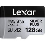 Lexar 128GB microSDXC Professional SILVER Plus UHS-I A2 V30 U3 4K (LMSSIPL128G-BNANG)