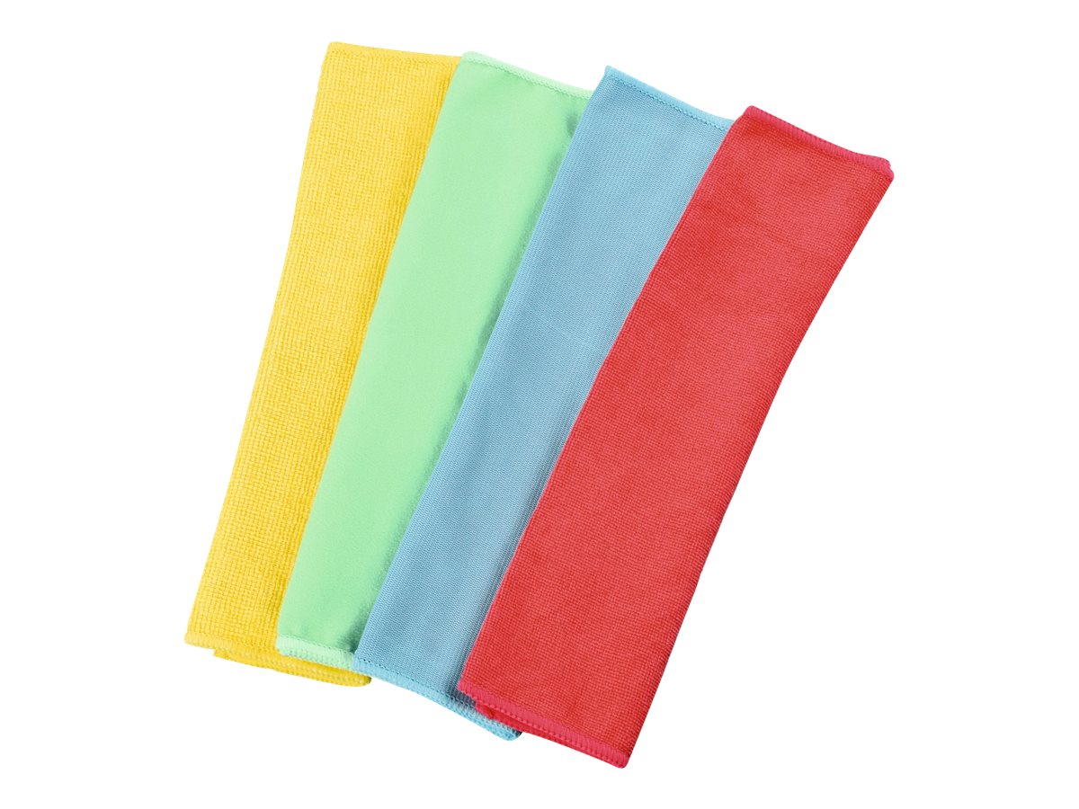 Xavax Mikrofasertücher 30 x 30 cm, 4 Stück, Blau/Grün/Rot/Gelb