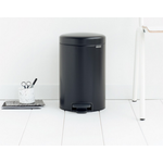 Brabantia 113741 Mülleimer 12 l Rund Schwarz (11 37 41)