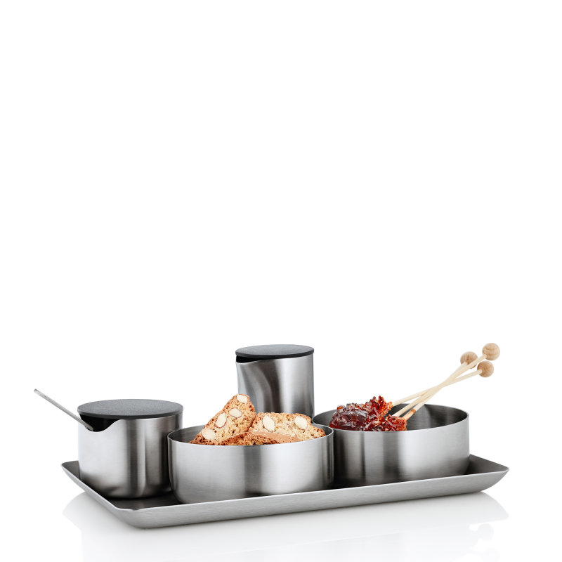 blomus BASIC 63612 Tablett Rechteck 150 x 250 mm Edelstahl Silber