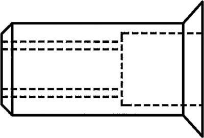 Gesipa Blindnietmutter St M10x12x19 Senkkopf KS 1,5-4,5mm (Pack mit 100 St) (1455372)