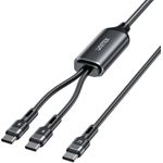 UNITEK KABEL USB-C 2W1 PD 100W SILIKON 1,8M (C14146ABK01-1.8M)